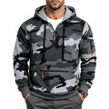 Men's Camo Half‑Zip Fleece Hoodie