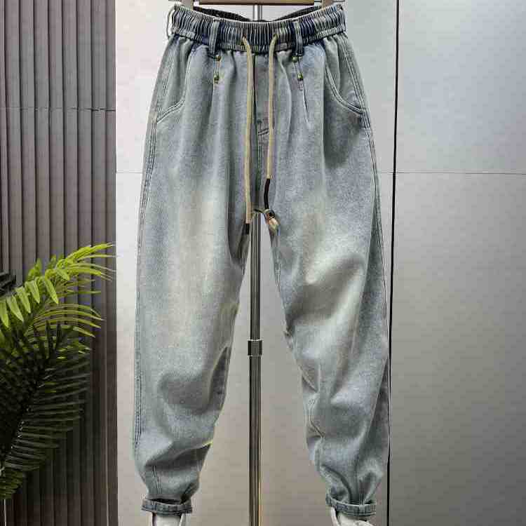 Men Vintage Washed Relaxed Straight Dad Jeans, Fleece Lined Available