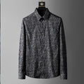 Men's Paisley Print Slim Fit Long Sleeve Shirt