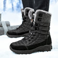 Lace‑Up Outdoor Snow Boots, Waterproof Fleece‑Lined Non‑Slip Boots