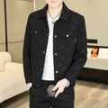 Men Turn Collar Single Breasted Casual Jacket